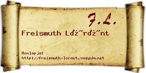 Freismuth Lóránt névjegykártya